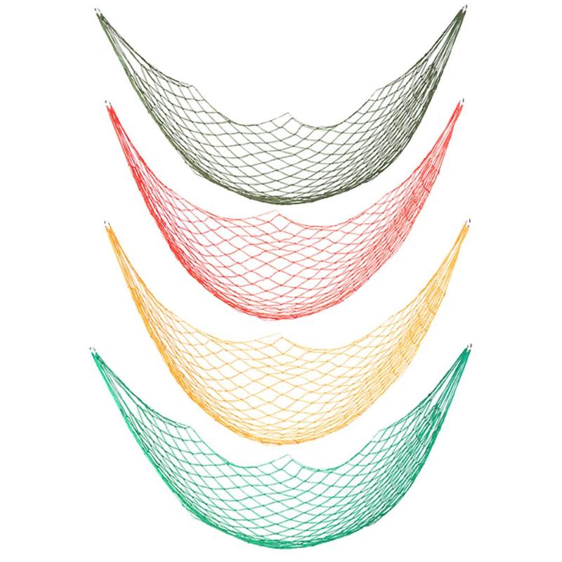 Nylon Hammock Garden Yard Hanging Mesh Net Sleeping Bed for Outdoors Siesta Rest Single Person Furniture Supplies