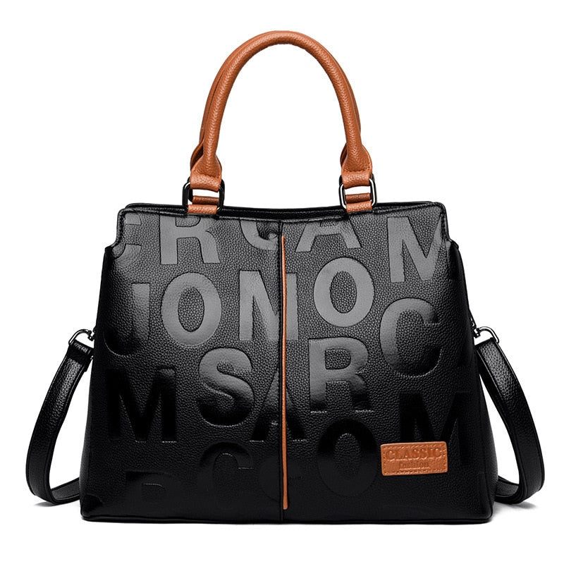 Letter Printed Luxury Handbag