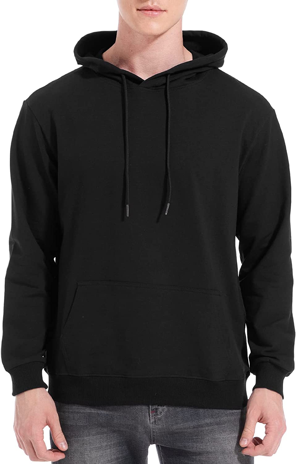 Black Cotton Hoodie